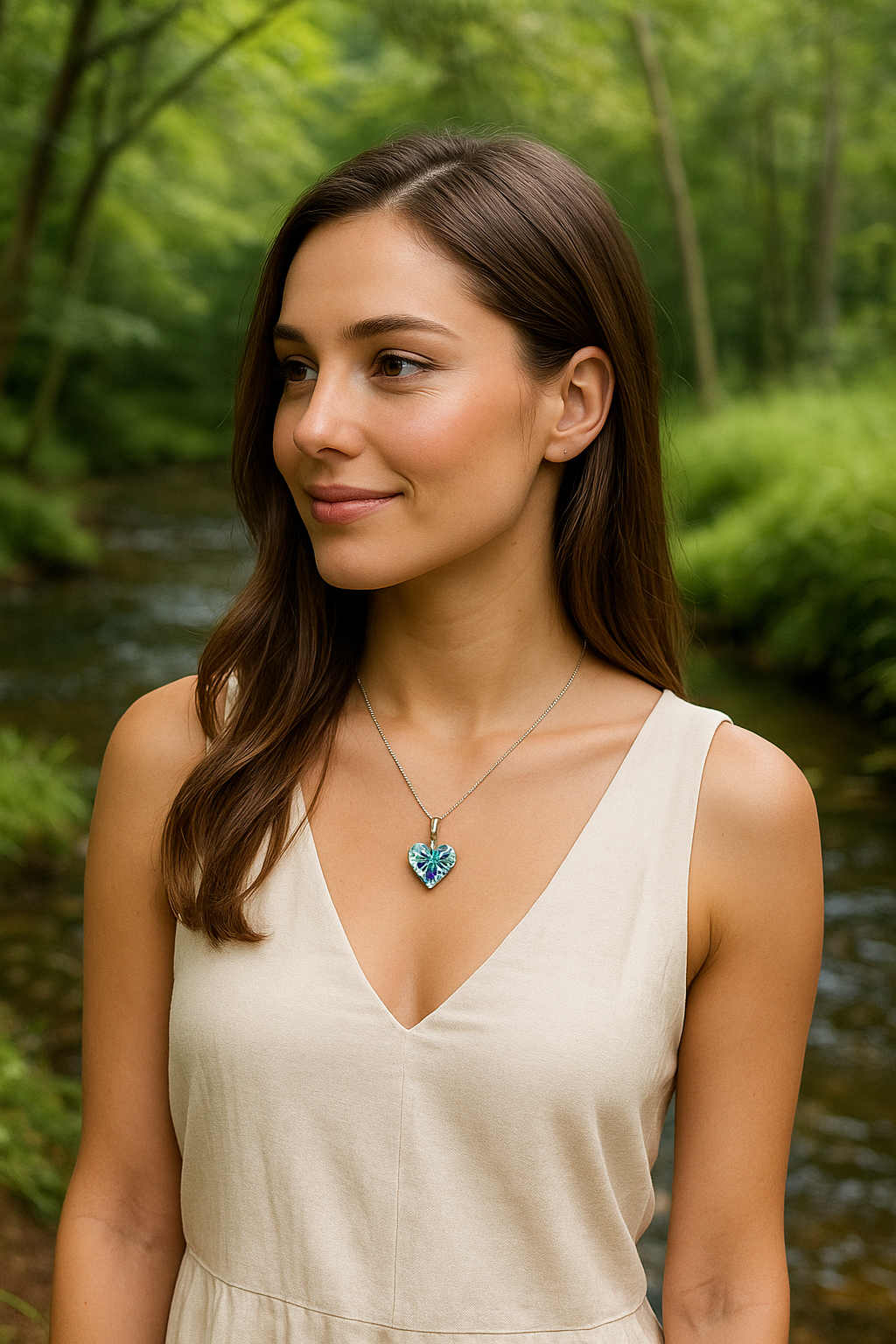 Harmonie 400 Herz Kristallkette